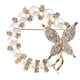 thumbnail image 1 of 1pc mariposa broche aleación broche perla Rhinestone broche accesorio de ropa, 1 of 5