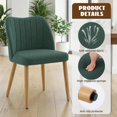 thumbnail image 2 of TacleeKii Wooden Dining Chairs Set of 2, Dining Room Chairs for Kitchen/Living Room/Restaurant, Dark Green, 2 of 7