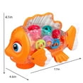 thumbnail image 3 of bxhwj Transparent Fish Gear Crawling Toy with Lights and Music, Educational Early Learning for Toddlers 6-24 Months, Motor Skills, Interactive Fun, Birthday Holiday Gift, 3 of 7