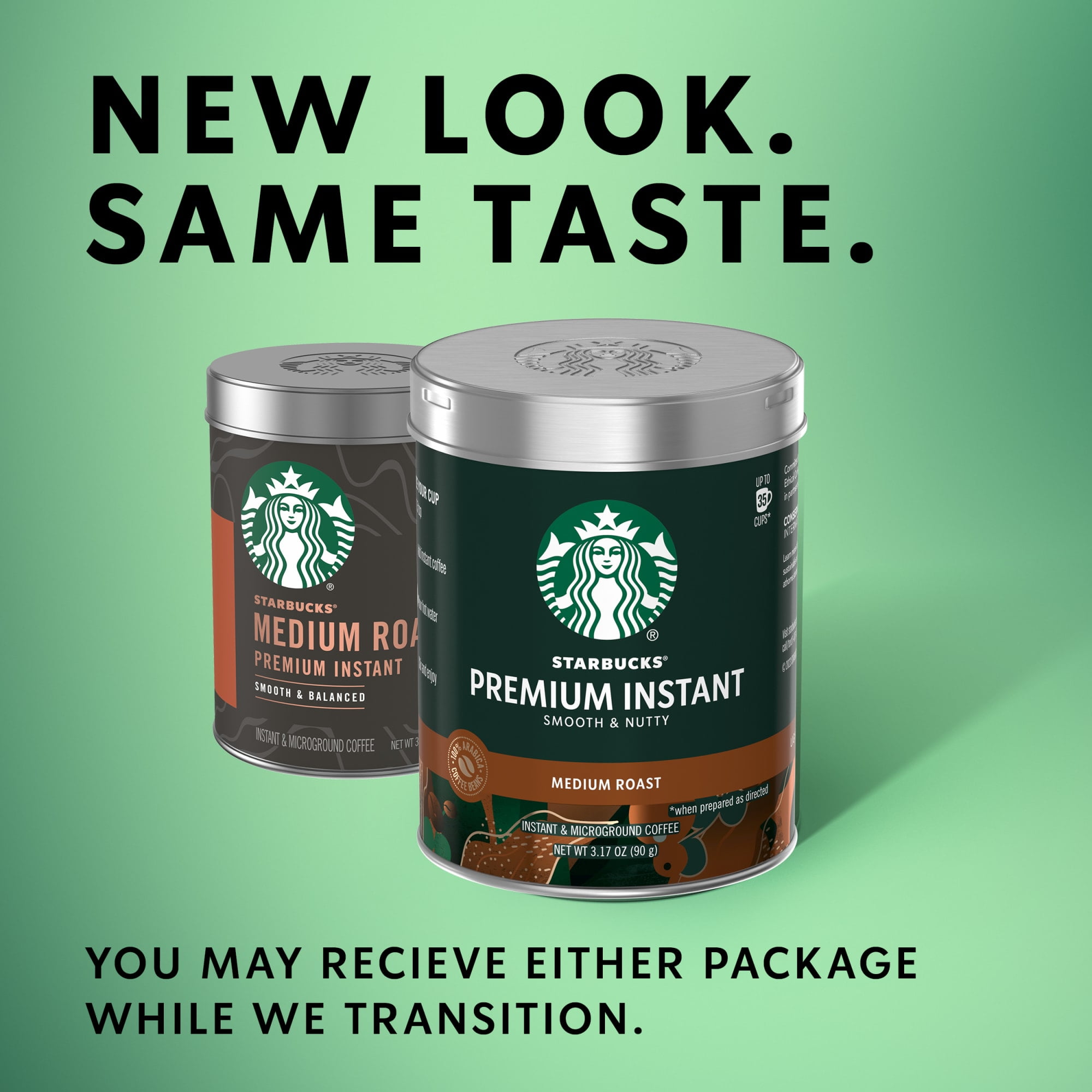 Starbucks Premium Instant Coffee, Medium Roast, Arabica Beans, 3.17 oz, 6 Count