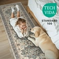 thumbnail image 5 of TECHVIDA 2'x8' Hallway Runner Rug Boho,Non Slip Machine Washable Rugs for Hallway Kitchen,Khaki, 5 of 10