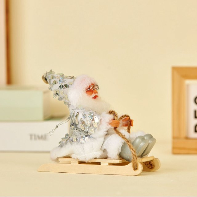Christmas Decorations Santa Sleigh Cart Small Christmas Toys Adornment Colorful Ornament Set Keepsake Christmas Ornament Smart Ornament Ornament Exchange Christmas Snowflake Ornament Pretty Christmas