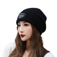 thumbnail image 6 of Women's Fashion Knit Beanie with Signature Cuff Detail - Stretch Fit Ribbed Knit Slouchy Hat for Everyday Style, 6 of 9