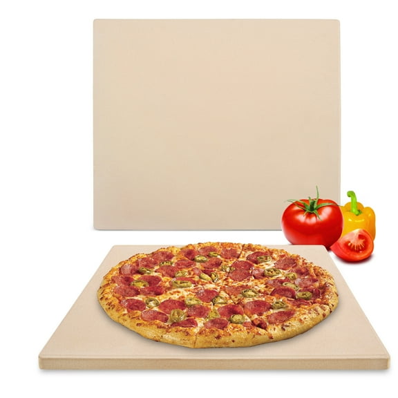 GasSaf 12" x 12" Square Pizza Stone for Oven and Grill Cordierite Bread Baking Stone Cooking Stone for Baking Crisp Crust Pizza, Bread
