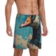 thumbnail image 2 of Fotbe Blue Watercolor Duck Pantalones Cortos de Pijama para Hombre, Ropa de Dormir, Pantalones de Pijama Cortos para Hombre-4X-Large, 2 of 6