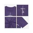 thumbnail image 4 of Anbech Christian Shirts Women Faith T Shirts Plus Size Graphic Shirts Oversized Short Sleeve Loose Tee, 4 of 9