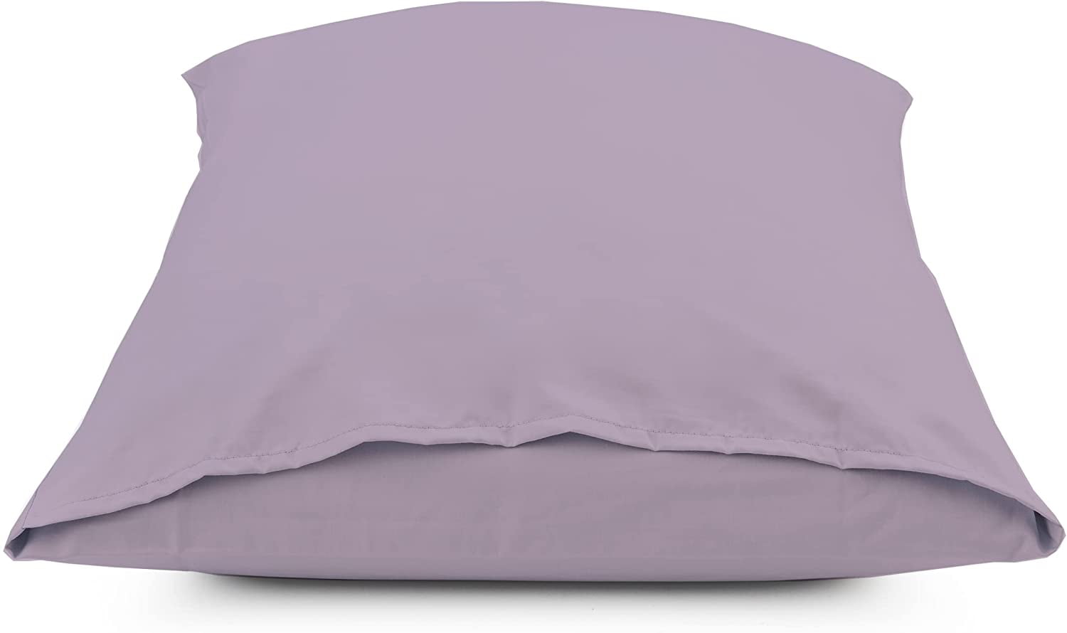 CirclesHome Light Gray Pillowcases Queen Size - Smooth 300 Thread Count  Sateen Poly Cotton Envelope Pillow Cases - Machine Washable & Wrinkle  Resistant (Light Gray, Queen 20x30) 