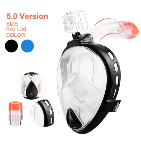 Spedal Full Face Snorkeling Mask Panoramic Design 180 Degree Large View Innovative Snorkel Gear for Adult and (Best Place To Rent Snorkel Gear In Maui)