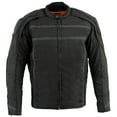 thumbnail image 4 of Milwaukee Leather MPM1740 Men's Black Vented Textile Jacket with Reflective Stripes 2X-Large, 4 of 9