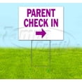 thumbnail image 1 of Parent Check In Right (18" x 24") Yard Sign, Includes Metal Step Stake, 1 of 6