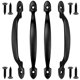 thumbnail image 1 of 4 tiradores de puerta para muebles y armarios con tornillos para el hogar y la oficina., 1 of 5
