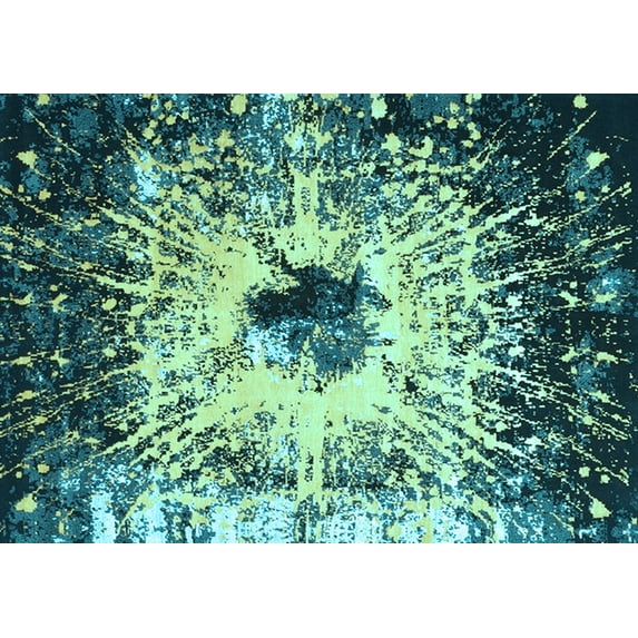 Ahgly Company Indoor Rectangle Persian Light Blue Bohemian Area Rugs, 8' x 12'