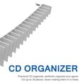 thumbnail image 4 of Sidaley Soporte de consola de juegos Estante de consola de juegos de plástico blanco horizontal con organizador de CD Soporte de máquina de Videojuegos y accesorios, 4 of 6