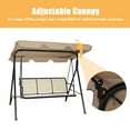 thumbnail image 5 of Costway Outdoor Patio Swing Canopy 3 Person Canopy Swing Chair Patio Hammock Brown, 5 of 8