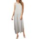 thumbnail image 1 of Gibobby Vestido de gasa de verano para mujer Vestido casual de verano sin mangas para mujer Vestidos sueltos divididos con bolsillos(Gris,G), 1 of 5