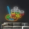 thumbnail image 3 of Handmadetneonsign Art Gallery Led Sign, Palette Neon Light, Paintbrush Neon Sign, Workshop Led Sign, 3 of 5