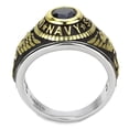 thumbnail image 4 of Men's Stainless Steel"United States Navy" Sapphire Ring - Two-Tone, 4 of 8