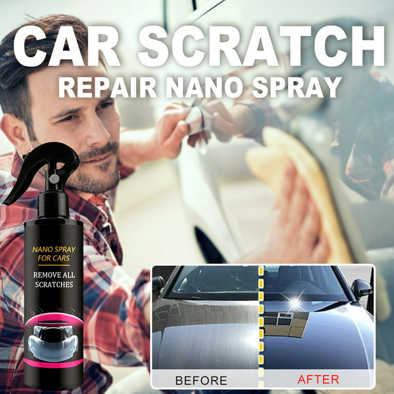 CIVG 120ml Car Scratch Remover Odourless Car Scratch Repair Nano Spray  Vehicle Scratch Repair Spray Kit with Sponge and Cloth 