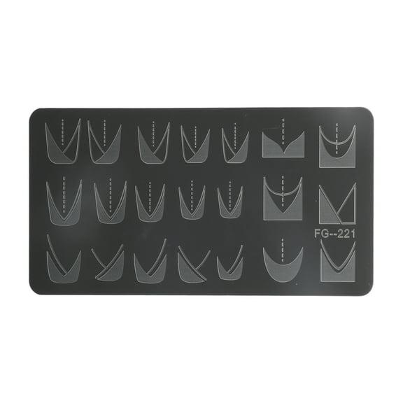 Unique Bargains 1 Pc Colorful Nail Art Stamp FG-221 Silver Tone