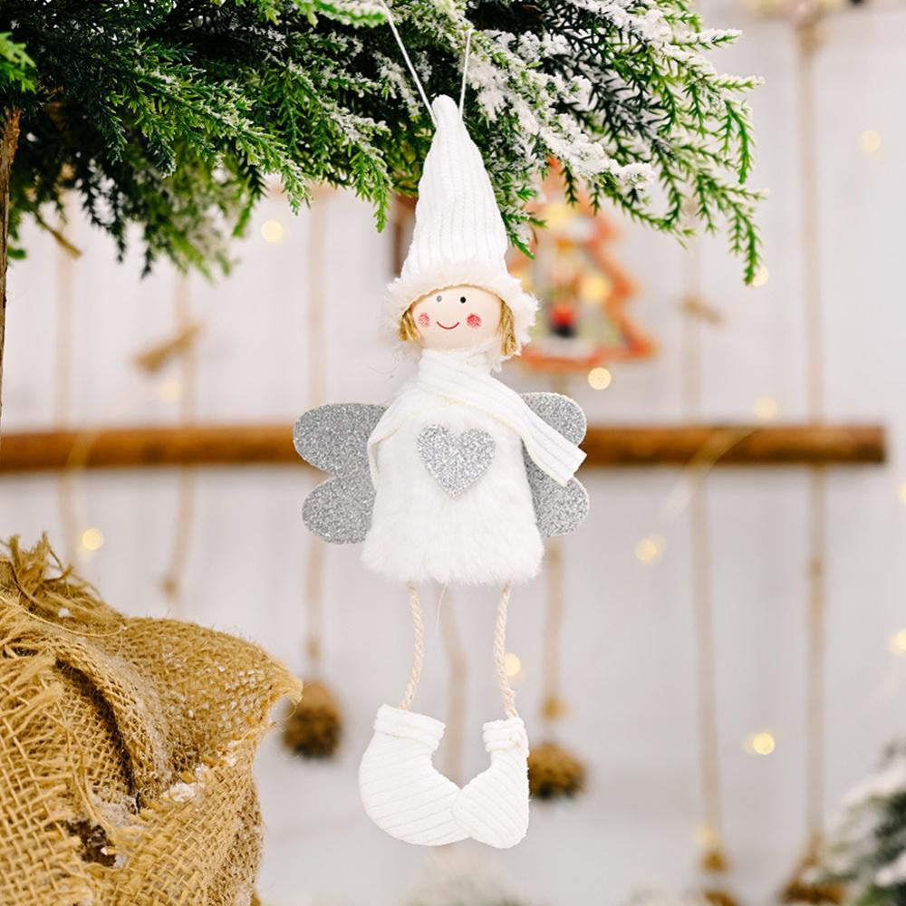 Home Decor Pendant Xmas Tree Hanging Angel Doll Plush Toy Christmas ornameJB 
