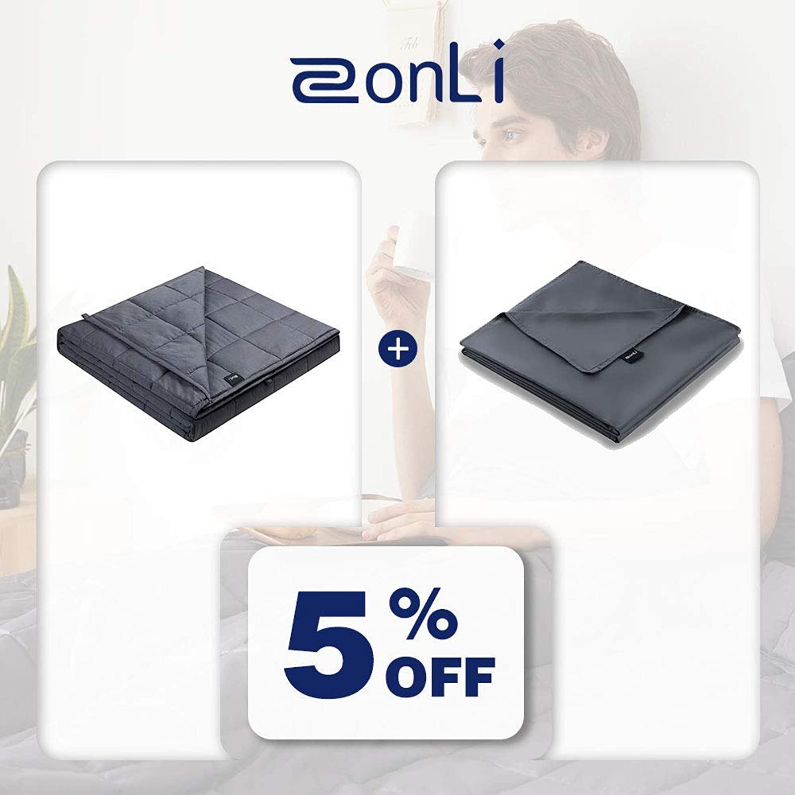 ZonLi Cool 60 x 80 inch Weighted Blanket Dark Grey for sale online Queen