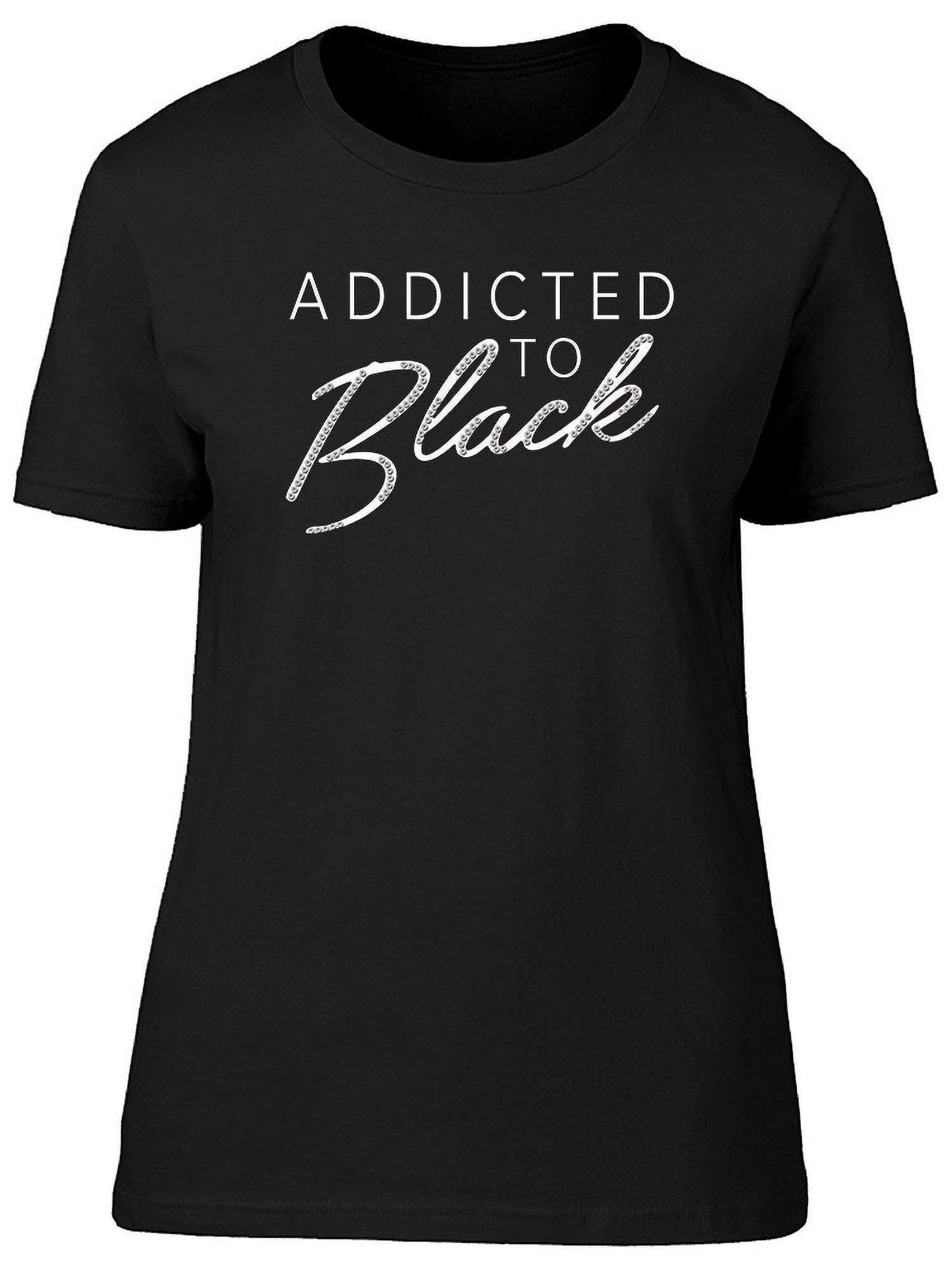To Black Lettering T-Shirt Women -Image by Female x-Large Walmart.com