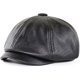thumbnail image 1 of Boina de hombre estilo Gatsby, gorra plana de cuero para repartidor de periódicos, 1 of 4