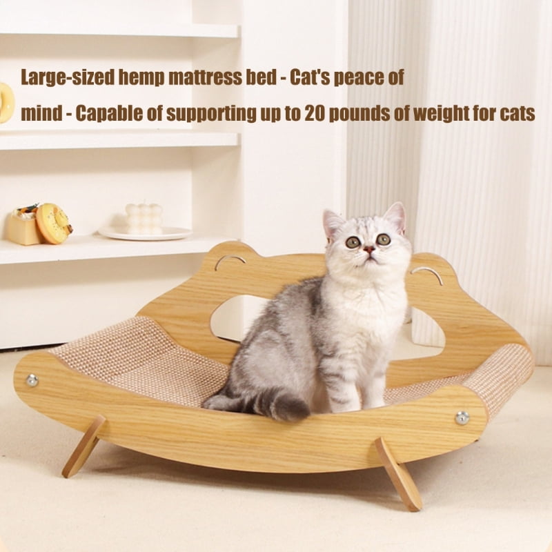 Pet Scratch Bed Wooden Rack Bed Kittens Dog Bed Large Size Protects Furniture