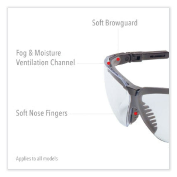 Genesis Safety Eyewear, Black Nylon Frame, Clear Polycarbonate Lens Genesis Safety Eyewear, Black Nylon Frame, Clear Polycarbonate Lens