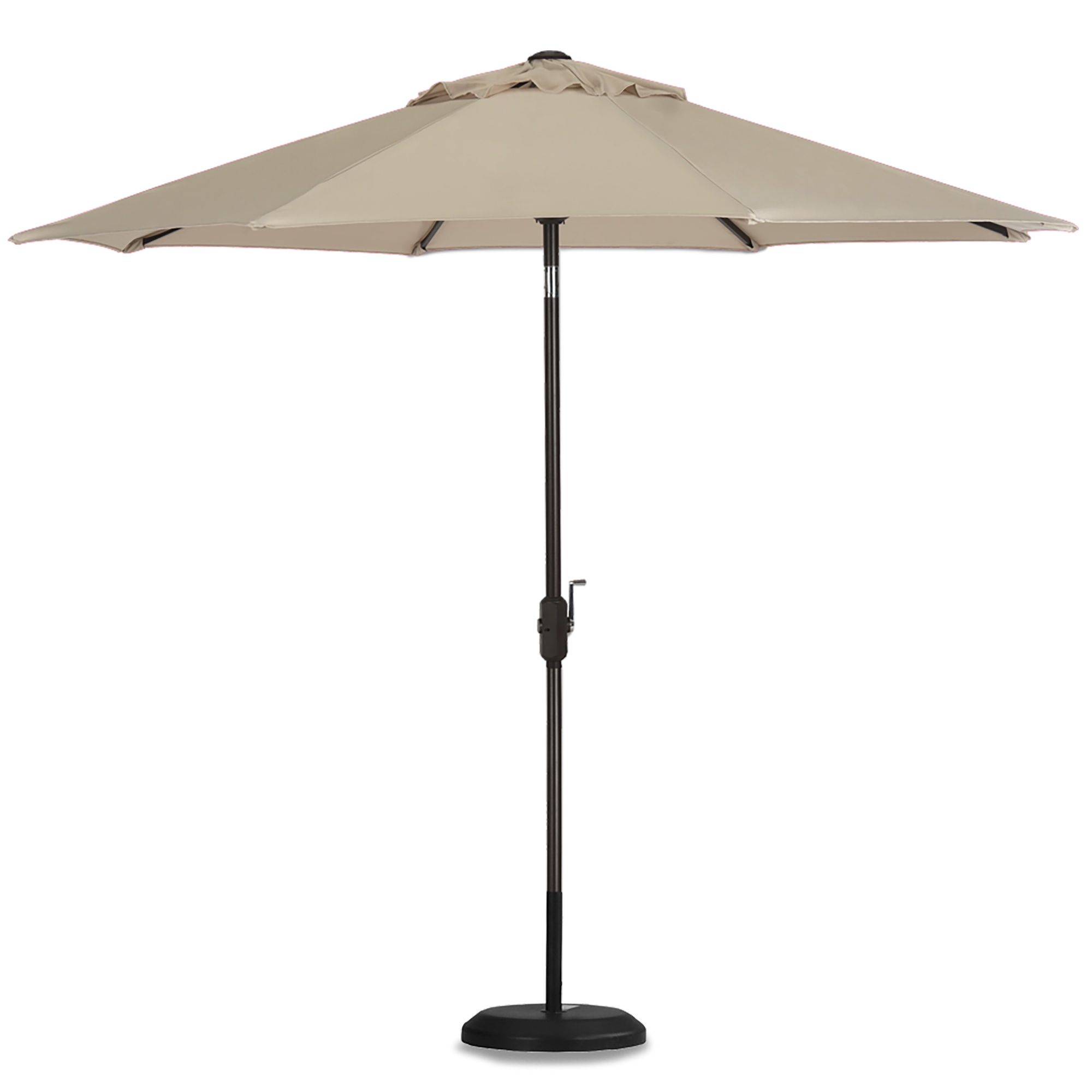 Cabana Life Khaki Round Tilting Patio Umbrella, Fade Resistant