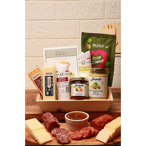Sergio's Charcuterie 9-Piece Holiday Cheese Salami Gift Box Set