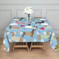 thumbnail image 3 of Colorful Funny Dachshund Square Tablecloth,Waterproof Square Table Cover,Wipeable Spillproof Washable Table Cover for Home Kitchen Party Decor 42"X42"(107x107cm), 3 of 6