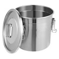 thumbnail image 6 of 12L Airtight Canister with Airtight Lids, Stainless Steel Bucket Sturdy Locking Clamp Stainless Bucket for Grain, Rice, Milk, 6 of 8