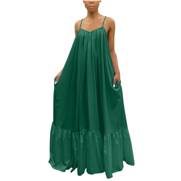 slim fit dress slacks RUNAWAY THE LABEL Litsa Maxi Dress Calista Green main image 0