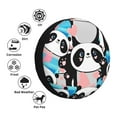 thumbnail image 4 of Sikiie Panda Cute Pink Hearts PVC Leather Spare Tire Wheel Cover Spare Tire Cover, for Car Truck SUV Camper Trailer Universal Fit(14-17in)-15 inch, 4 of 6