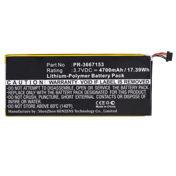 Batteries N Accessories BNA-WB-P5188 Tablets Battery - Li-Pol, 3.7V, 4700 mAh, Ultra High Capacity Battery - Replacement for Nabi PR-3667153 Battery