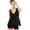 Black, variant on Women's V-Neck Flowy Tankini Top