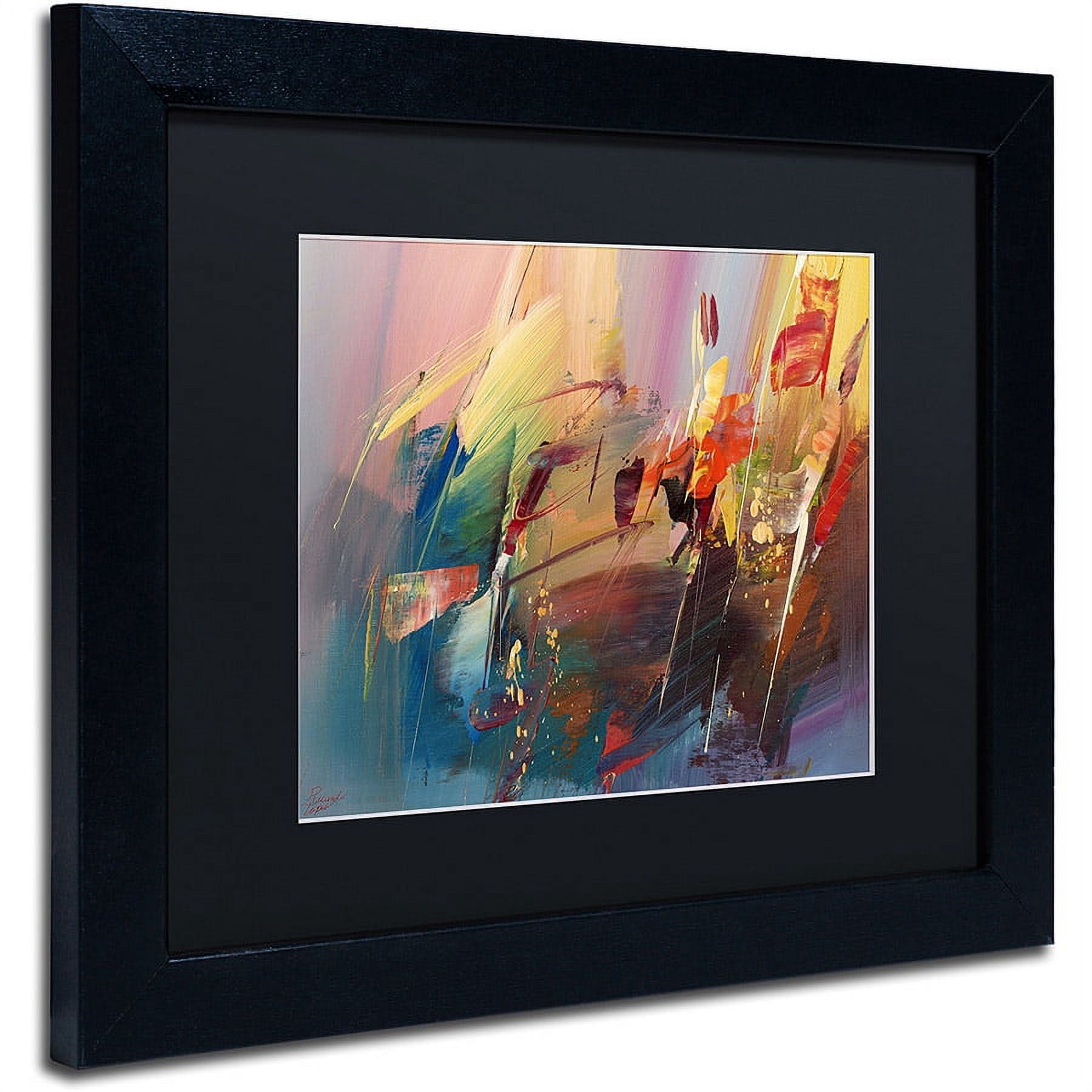 Trademark Fine Art "Garden" Canvas Art by Ricardo Tapia, Black Matte, Black Frame