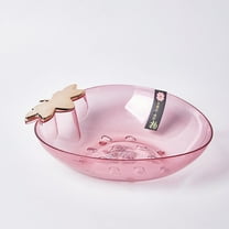 MUSEYA Pet Material Serving Plate Strawberry Shape Multi-Function Fruit Plate For Party