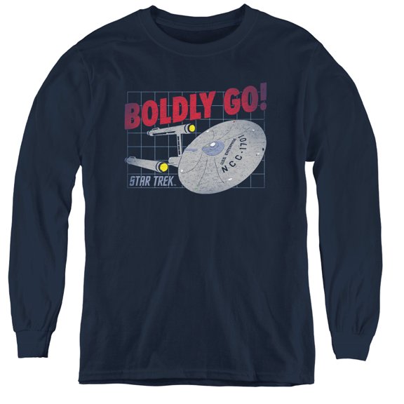 Star Trek - Boldly Go - Youth Long Sleeve Shirt - Large