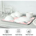 thumbnail image 7 of GZHJMY Pink Peach Dish Drying Mat for Kitchen Counter,Super Quick Absorbent Composite Sponge Dish Drying Pad,Heat Resistant Non-Slip Rack Tableware Mat (18x24Inch)for Dishes Coffee Machine Dish Rack, 7 of 7
