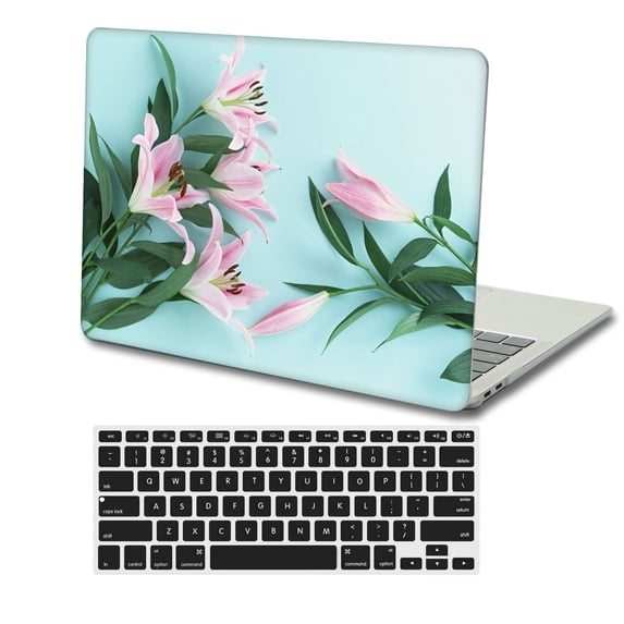 KSK KAISHEK Protective Case Hard Cover Compatible 2021 - 2023 Released MacBook Pro 14" with Touch ID Type C + Black Keyboard Cover Model: A2779 M2 & A2442 M1 Flower 75
