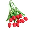 thumbnail image 1 of Flores artificiales Naiovety 10 Piezas decoración para fiestas color rojo, 1 of 6