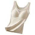 thumbnail image 2 of Wensltd Women Thermal Vest Seamless Built in Bras Padding Fleece Lined Base Layer Top Winter Warmth Casual Everyday Black, 2 of 6