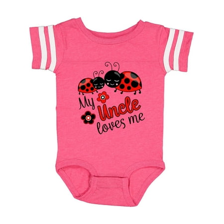 

Inktastic My Uncle Loves Me with Cute Ladybugs Gift Baby Boy or Baby Girl Bodysuit