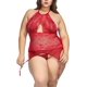 thumbnail image 1 of XmhyTop Lencería Mujer Sexy Encaje Talla Grande 2XL Rojo, Conjunto Erótico para Noches Especiales, 1 of 5
