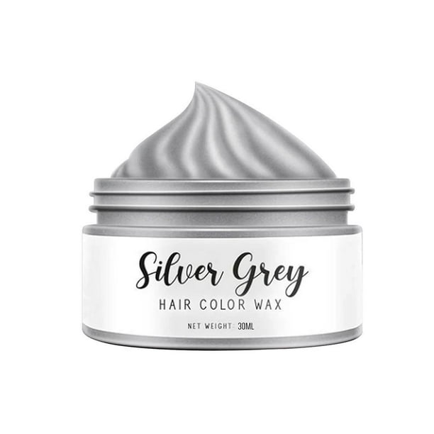 Silver Gray Hair Dye Wax Temporary Hair Color Wax Hairstyle Pomade Cream for Men and Women