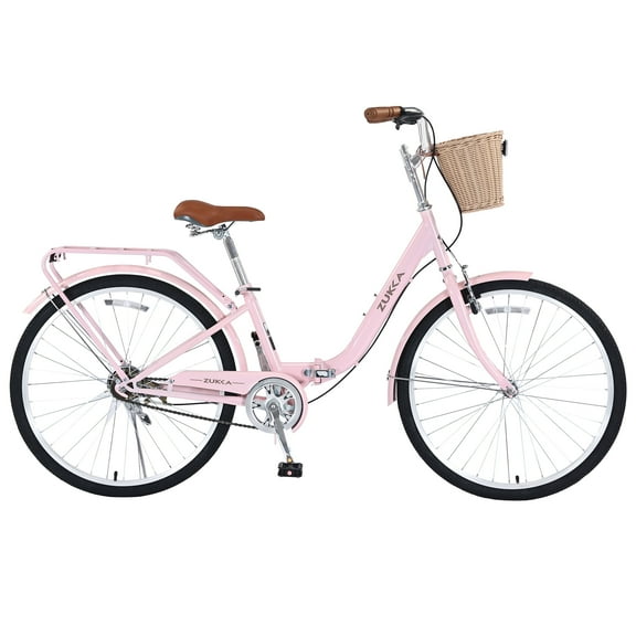 26 Inch Single Speed Folding Lady Bike , Durable Steel Frame,Compact Design for Easy Storage and Commuting