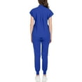 thumbnail image 5 of MLQIDK Scrubs for Women Plus Size Nursing Scrubs Stretchy V-Neck Scrub Tops and Pants Medical Scrub Sets Scrub Sets Scrubs for Tall Women Royal Blue XL, 5 of 5