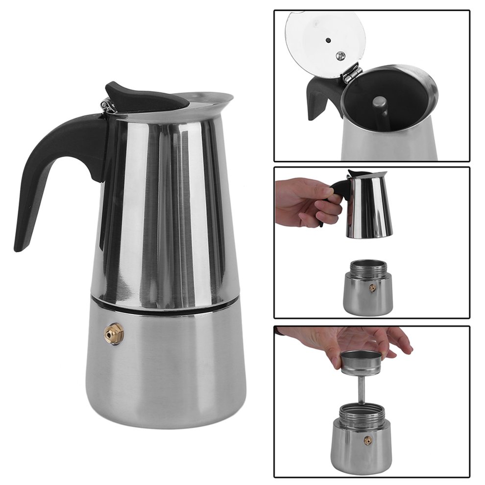 Mocha Coffee Maker Stainless Steel Coffee Percolator Express Espresso